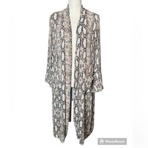Hummingbird Snake Print Kimono/CoverUp/Cardigan/Duster